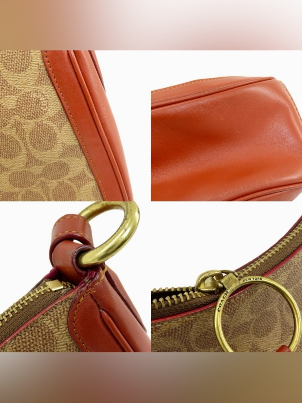 Coach Sutton Signature Tan and Brown Shoulder hobo Bag used Pristine Condition - Picture 11 of 16